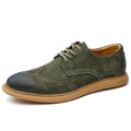 Men's business leather shoes in cowhide with lace-up design and rubber soles