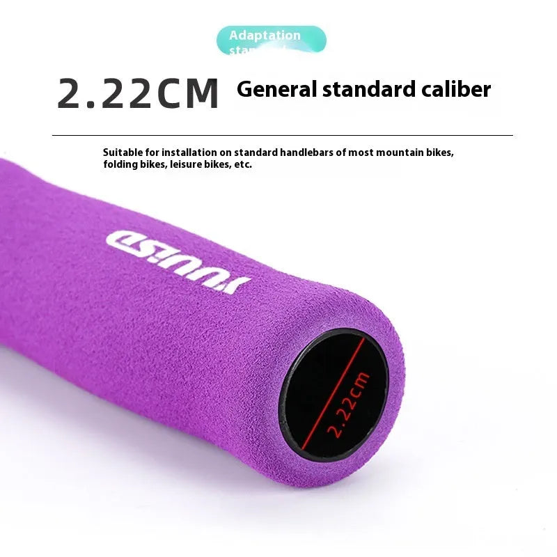 Mountain bike sponge handlebar grip covers in black, purple or biange colours weighing 41g