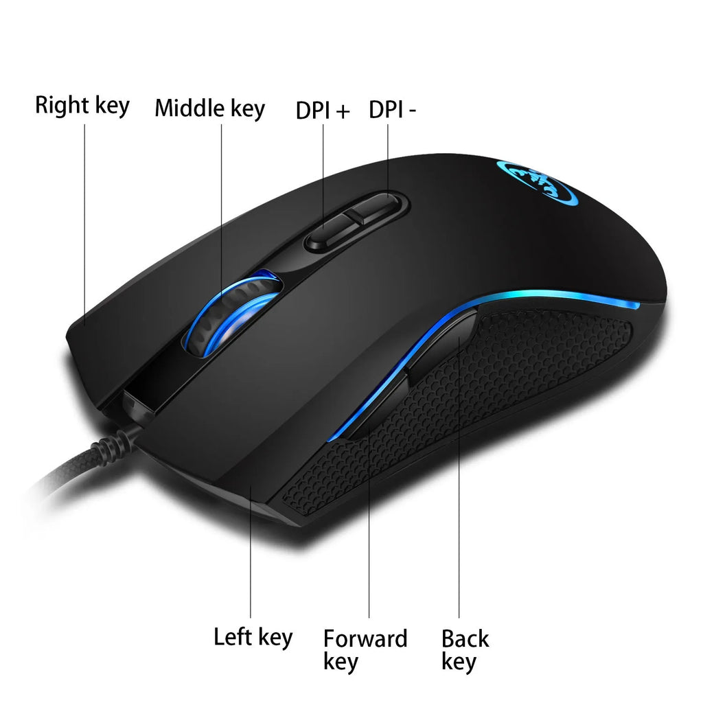 V700WB A869 white and black backlit gaming keyboard and mouse combo with data cable