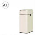 Square stainless steel inductive smart trash can with sensor lid.