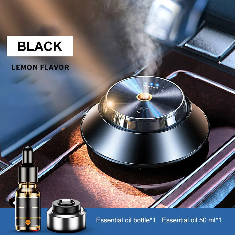 Black butterfly design car aromatherapy air purifier with USB cable and 50 ml essential oil bottle
