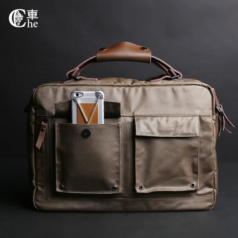 Dpark single shoulder slung laptop bag for 14/15 inch business laptops in Black, Brown, Khaki colours