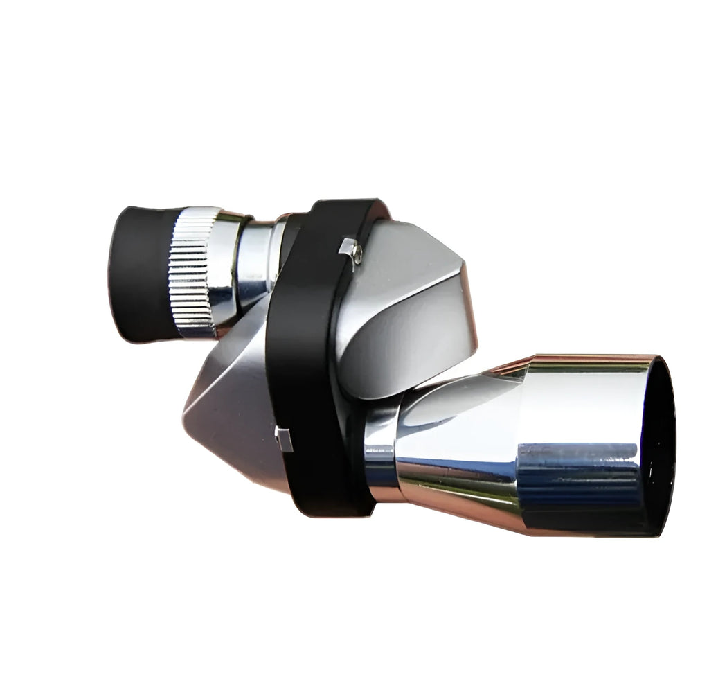 Compact aluminium alloy 8x20 monocular telescope with folded rubber eye cup on a canvas bag.