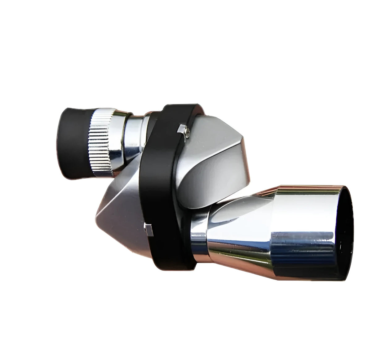 Compact aluminium alloy 8x20 monocular telescope with folded rubber eye cup on a canvas bag.