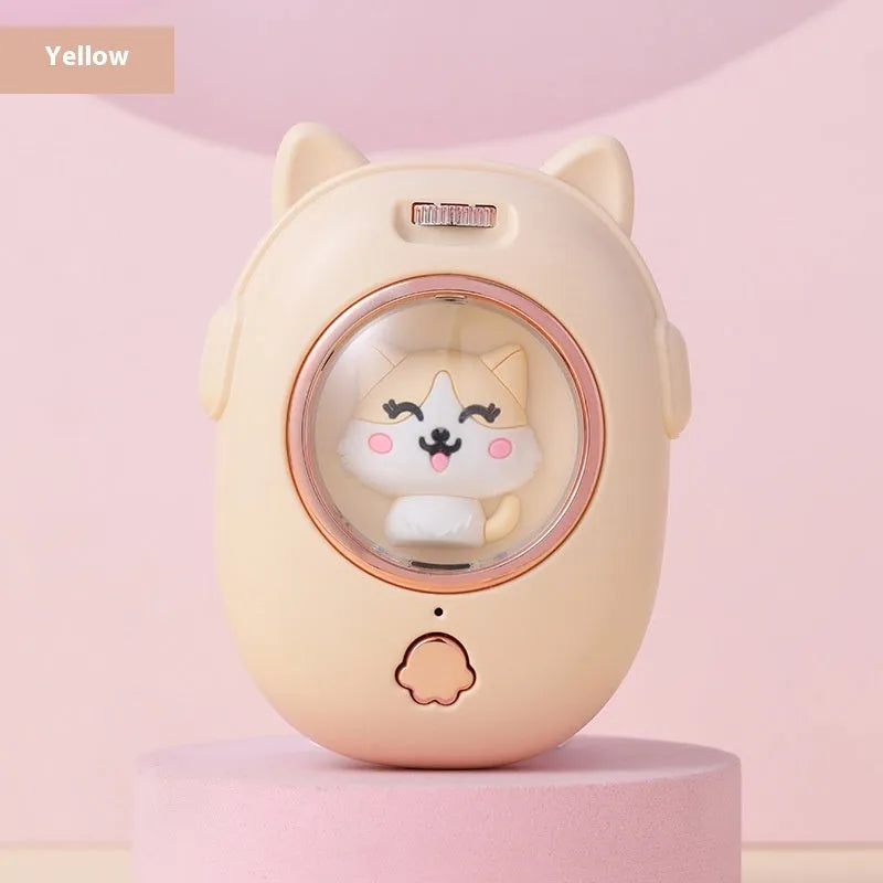 Pink and yellow pet grooming comb with integrated laser pointer toy for cats and dogs