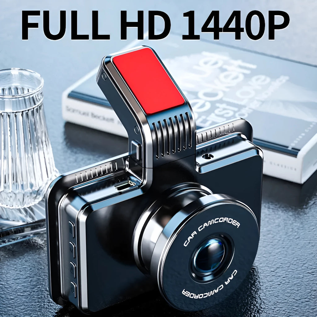 3-inch car DVR camera with dual lens system for front and rear vehicle recording