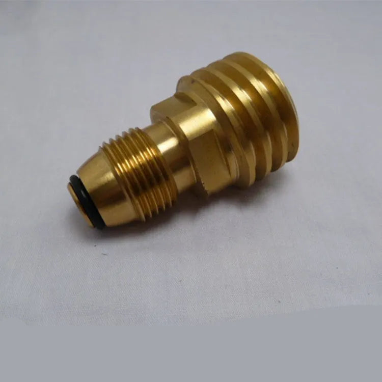 Brass gas brazier adapter with taper external thread and internal connection