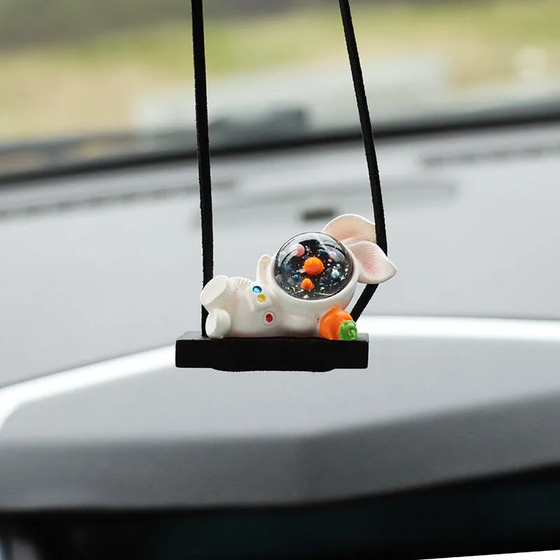 Cartoon astronaut resin pendant for car decoration with five design options