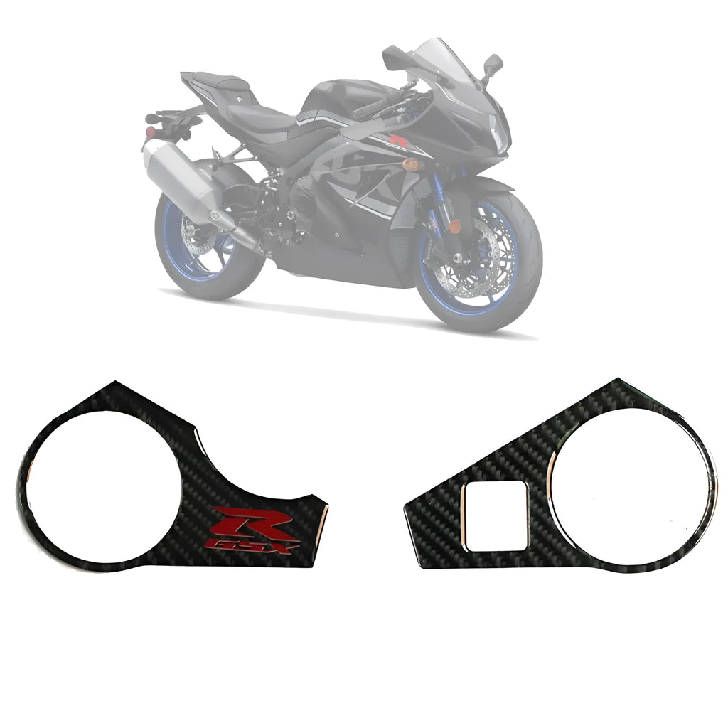 Black carbon fibre style adhesive sticker for SUZUKI GSXR1000 L1 motorcycle upper plate.