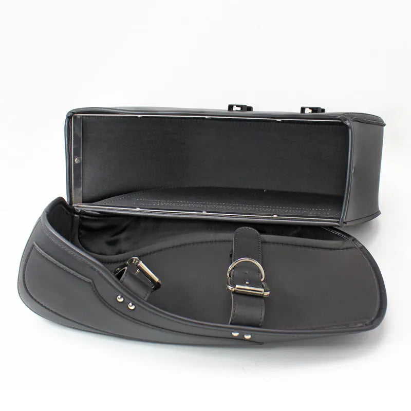 Retro wind motorcycle side box in PU leather with 42cm width