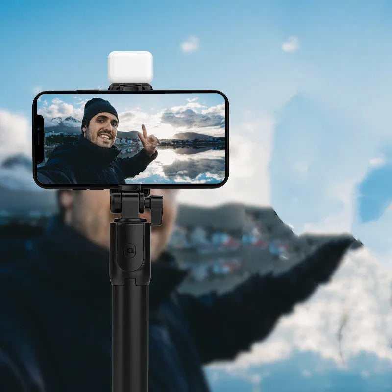 Aluminium alloy Bluetooth selfie stick tripod with phone holder in multiple colours