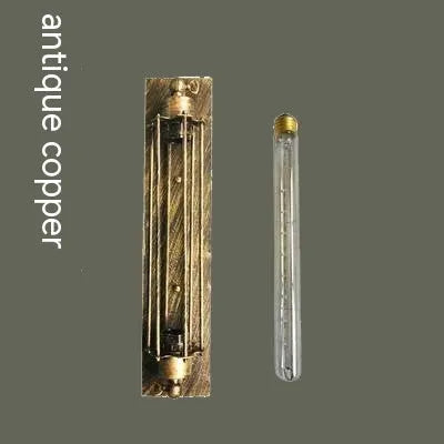 Industrial retro wall lamp in iron with a flute design, shown in one of four colour finishes.