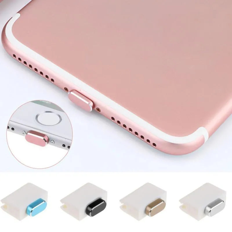 Aluminium alloy mobile phone charging port dust plug for iPhone in multiple colour options