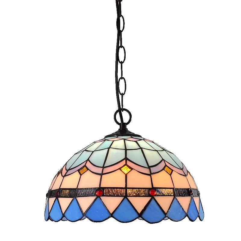 European retro baroque chandelier in coloured glaze with abstract modelling