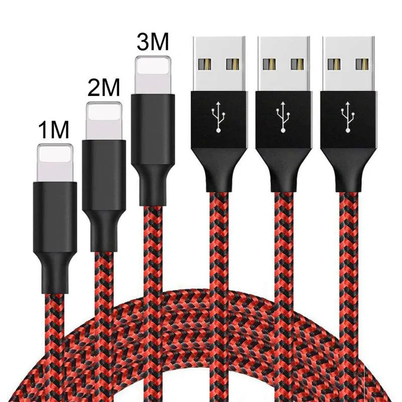 Braided Micro USB fast charging cable for Android phones in black and white