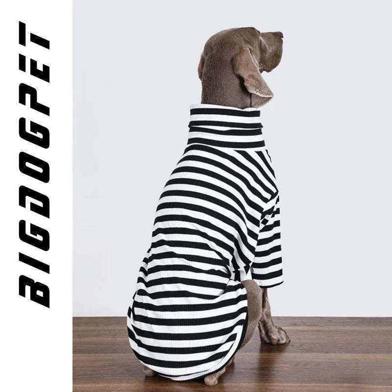 Black and white thin polyester jacket for a large dog, shown in size XL for autumn or winter.