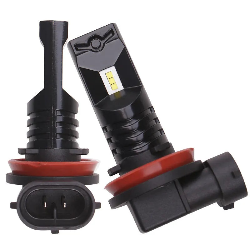 H11 H8 automotive LED front fog lamp with six CSP chips and aviation aluminium housing