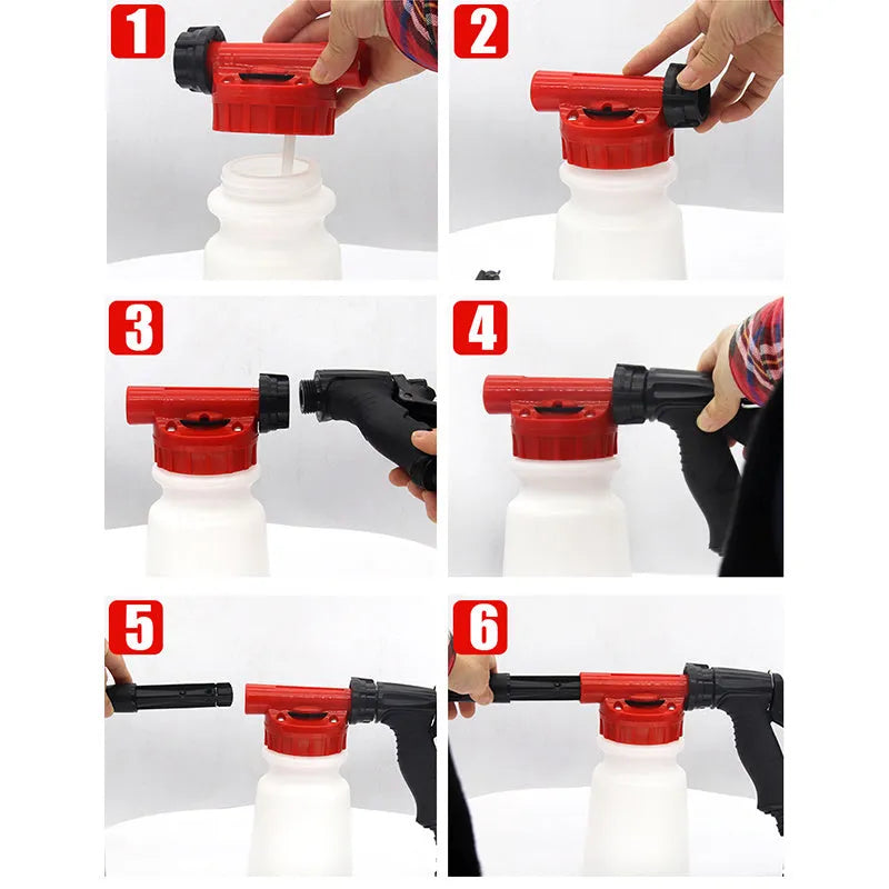 High pressure water gun for garden watering with ABS and TPR construction