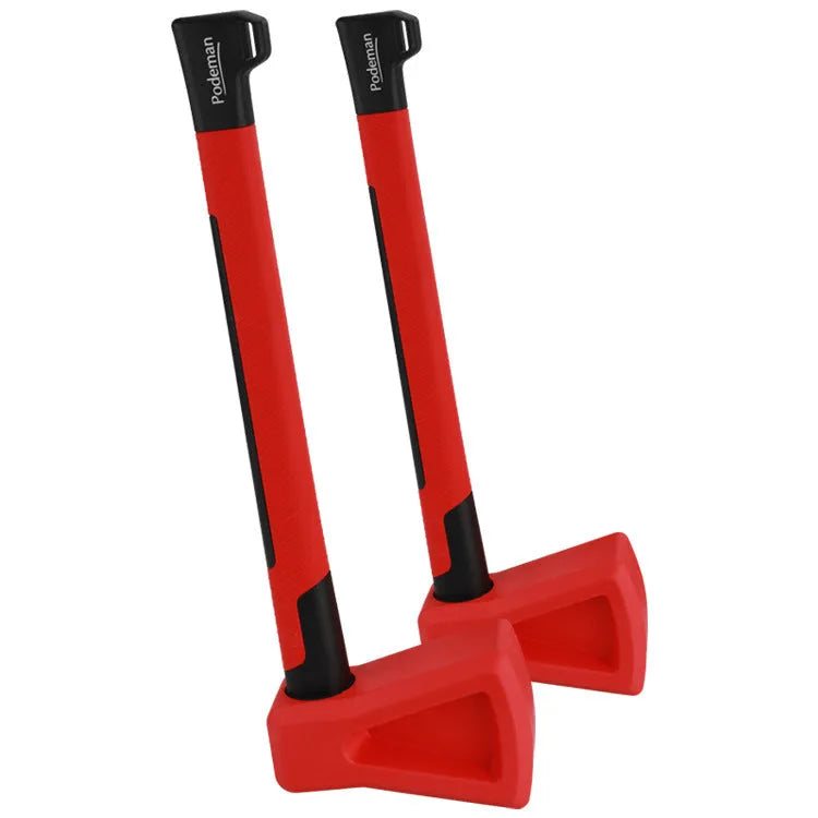 Red plastic fitness axe muscle trainer equipment for home workouts and core training