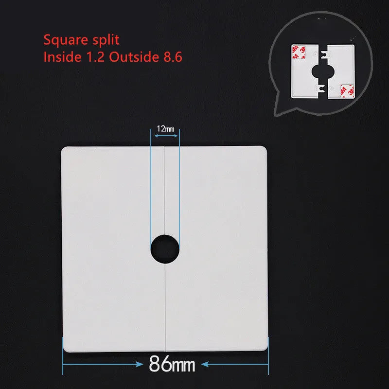 ABS decorative sticker covering ring for wall holes with 3M adhesive in multiple styles