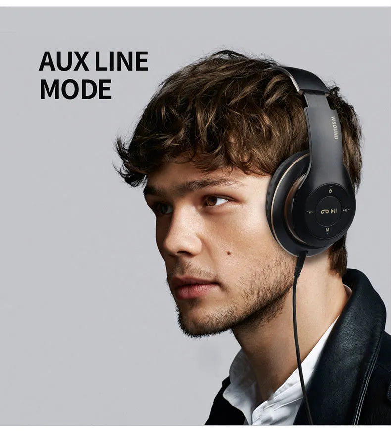 Blue and red Bluetooth wireless stereo headset with 4.2 connectivity and bilateral design