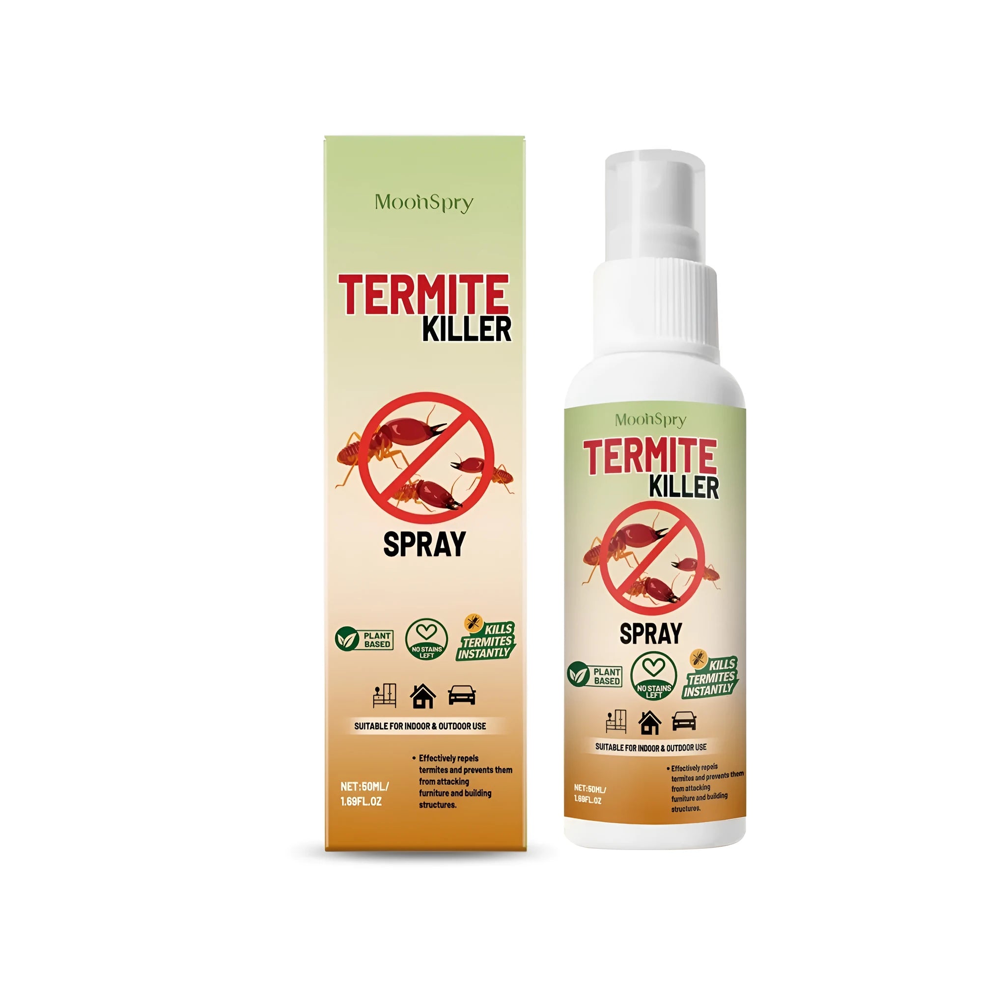 50ml termite killer spray bottle for indoor insect control against ants and crawling insects