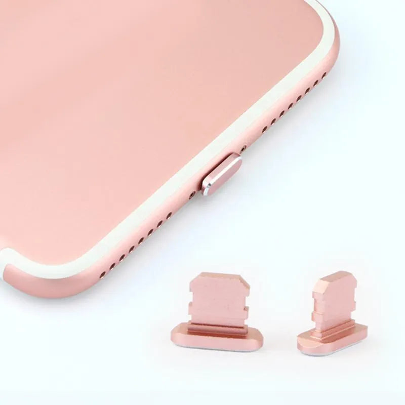 Aluminium alloy mobile phone charging port dust plug for iPhone in multiple colour options