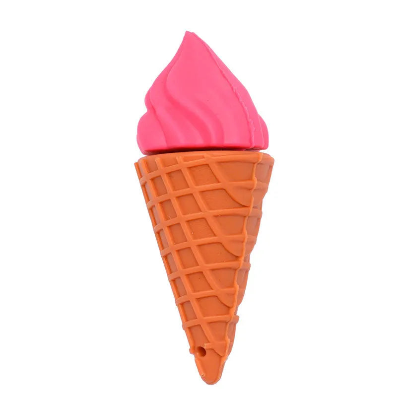 Pink ice cream design USB flash drive with decorative casing for data storage