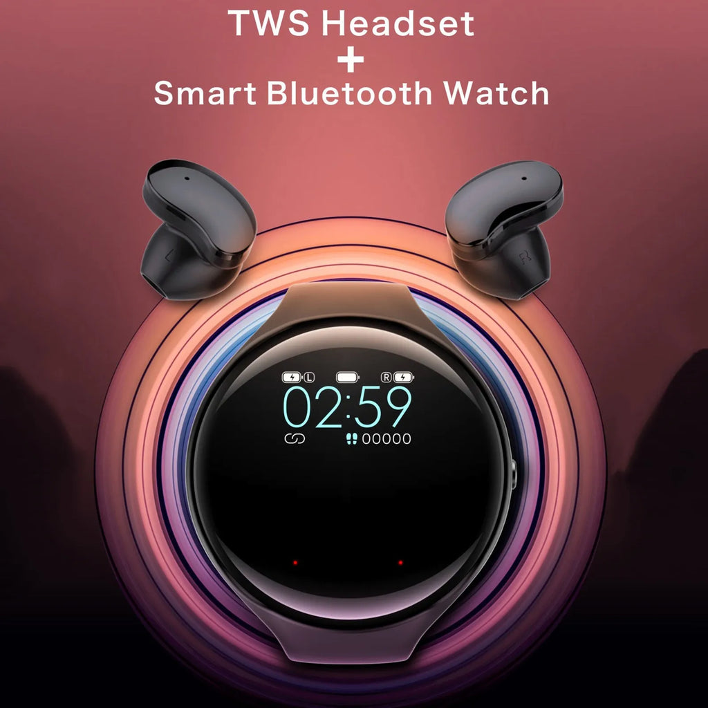 Black detachable smart bracelet and Bluetooth headset combo for fitness tracking and wireless calls.