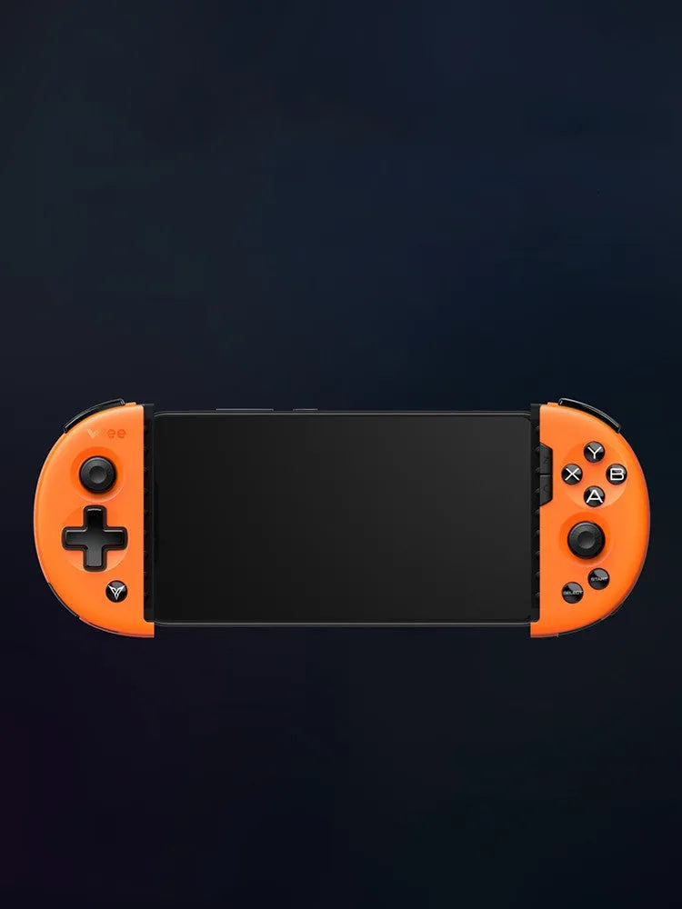 Feizhi Wee 2T mobile game controller in midnight blue with USB cable and stretchable handle.