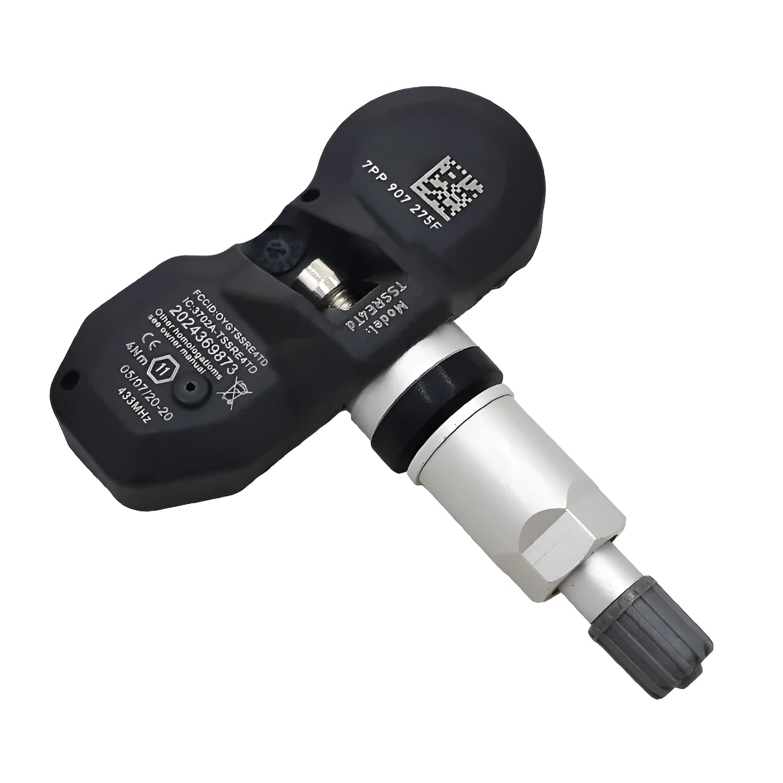 Black Audi tyre pressure monitor TPMS sensor replacement unit