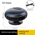 Black car warm air blower heater with cable for 12V 24V vehicle defrosting