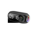 USB portable mini clock speaker in black, white and blue colours with extra bass