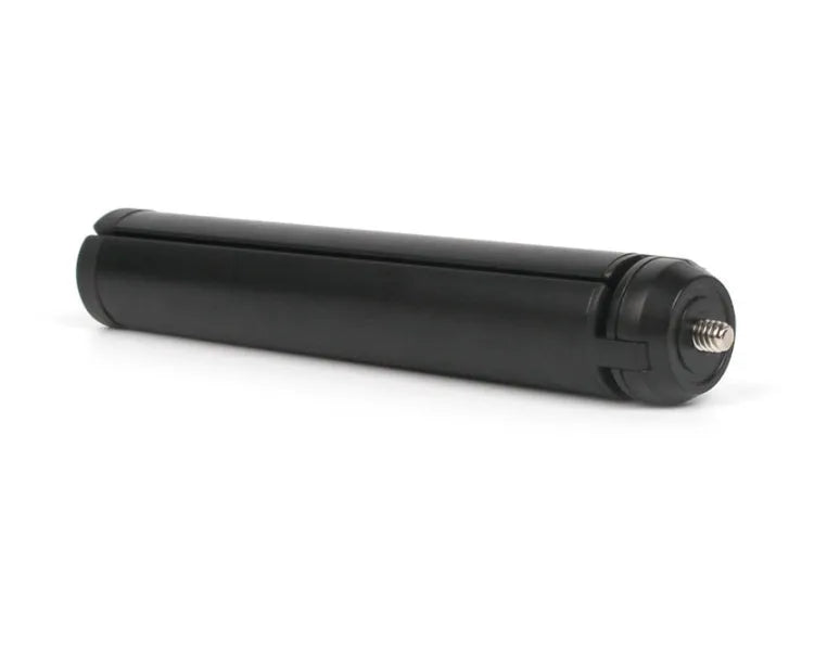 Black aluminium alloy mobile phone tripod compatible with Apple iPhones for photography