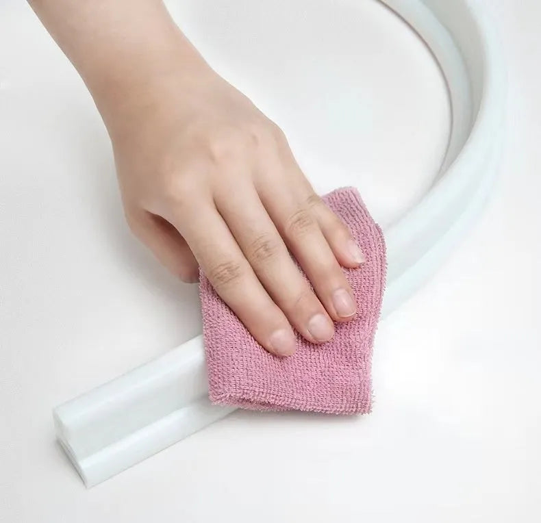 Flexible TPE bathroom water blocking strip in black, grey, or white for shower room dry wet separation