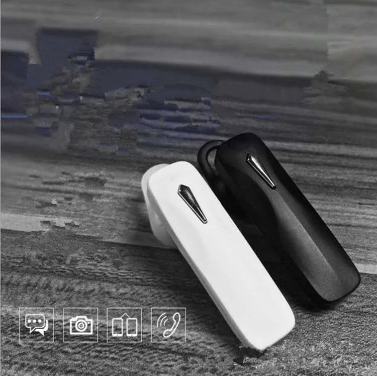 M163 wireless Bluetooth car headset with call control buttons in black or white colour