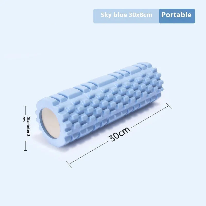 EVA foam roller in choice of colours including black, grey, pink, sky blue and light purple