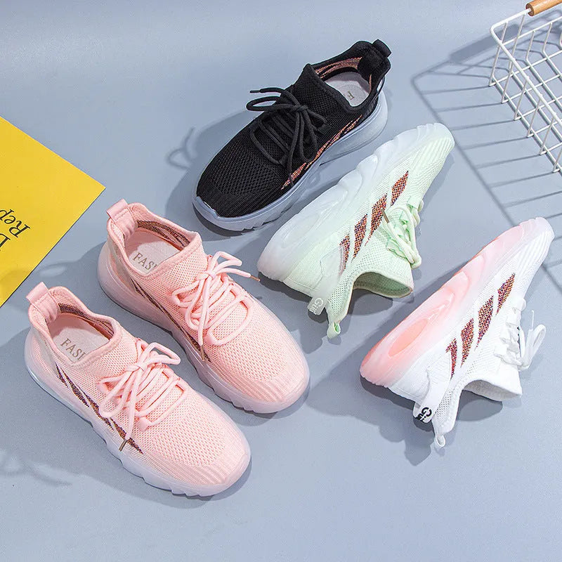 Women's sports casual shoes with cowhide leather upper and plastic sole in multiple colours