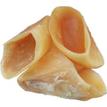 Natural cowhide dog chew rod in hoof shell colour for small and large dogs