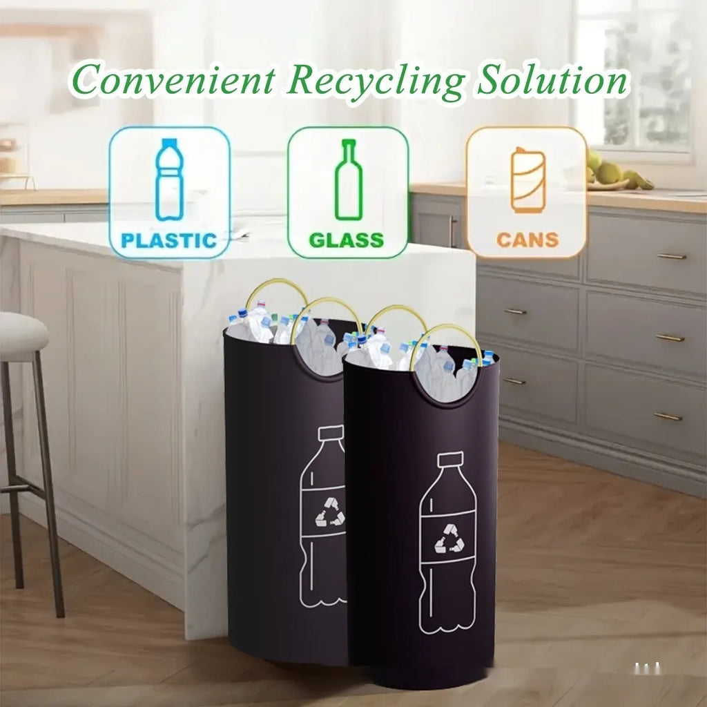 Round portable trash can with 38x72cm dimensions in PP plastic for office and outdoor use