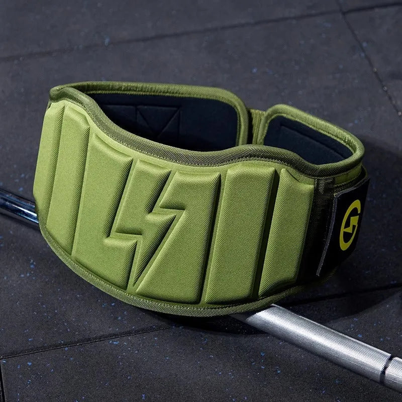 Abdominal exercising waist protection belt for strength training with lumbar support