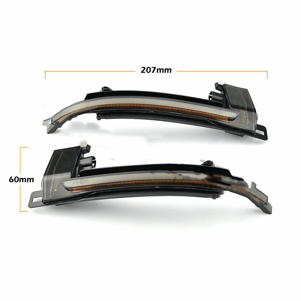 Dynamic LED mirror turn signal light for Audi B8 and B8.5 models in black or white finish.
