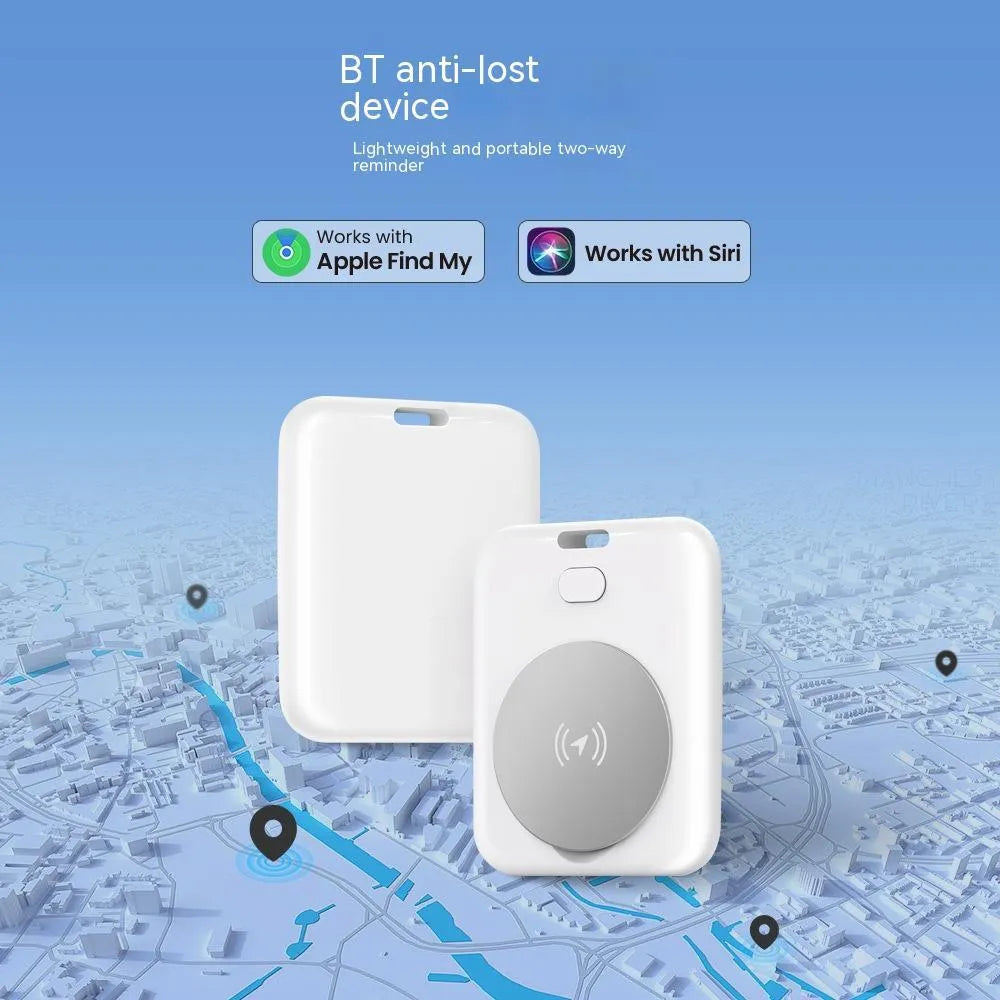 White ABS plastic pet tracking device for Apple users weighing 0.05kg with portable attachment
