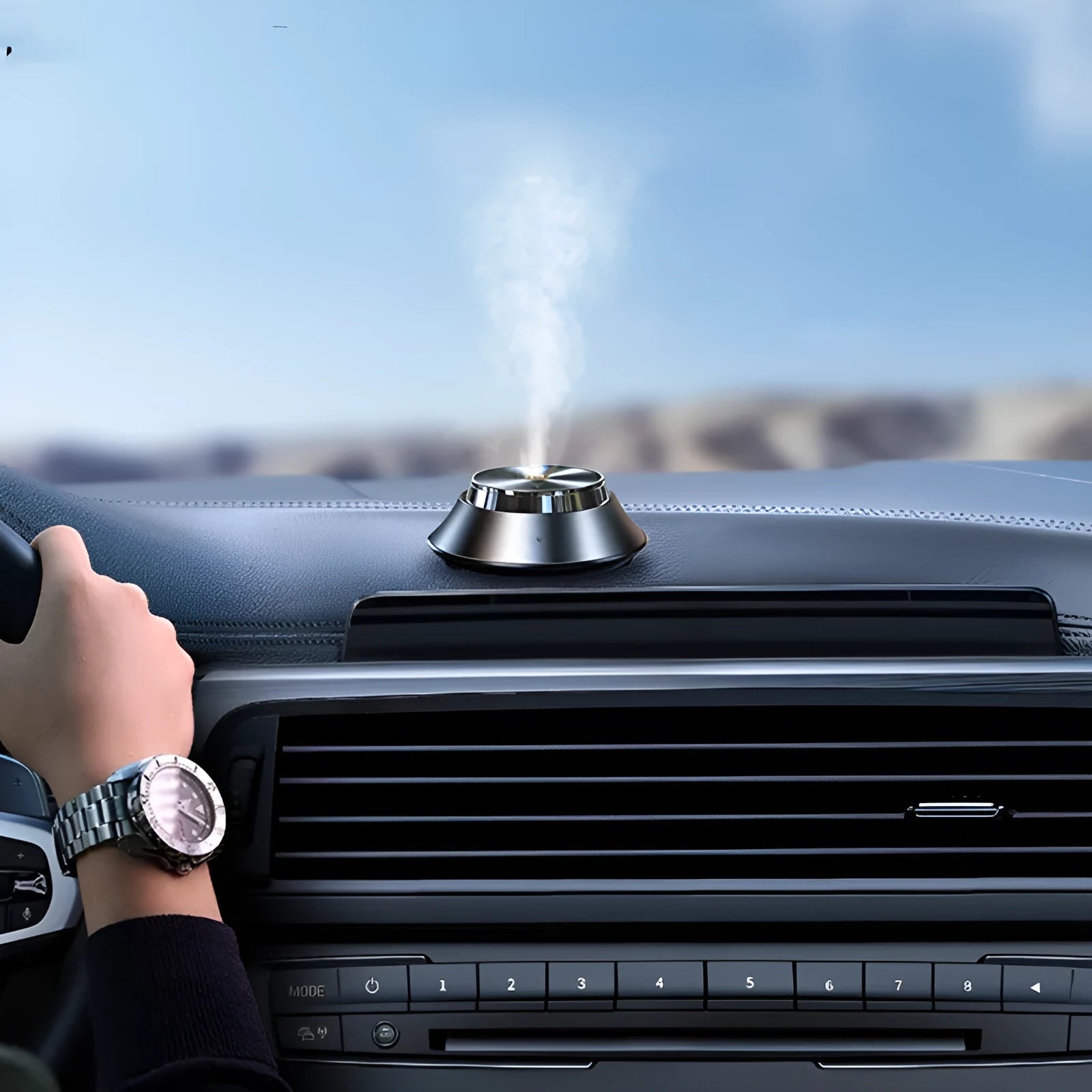 Black butterfly design car aromatherapy air purifier with USB cable and 50 ml essential oil bottle