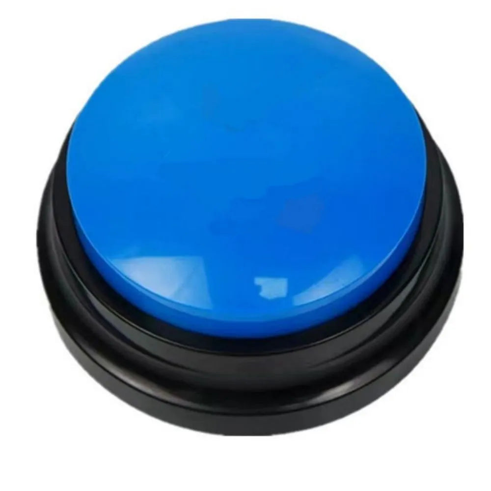 Circular voice recording button for dog training in multiple colour options