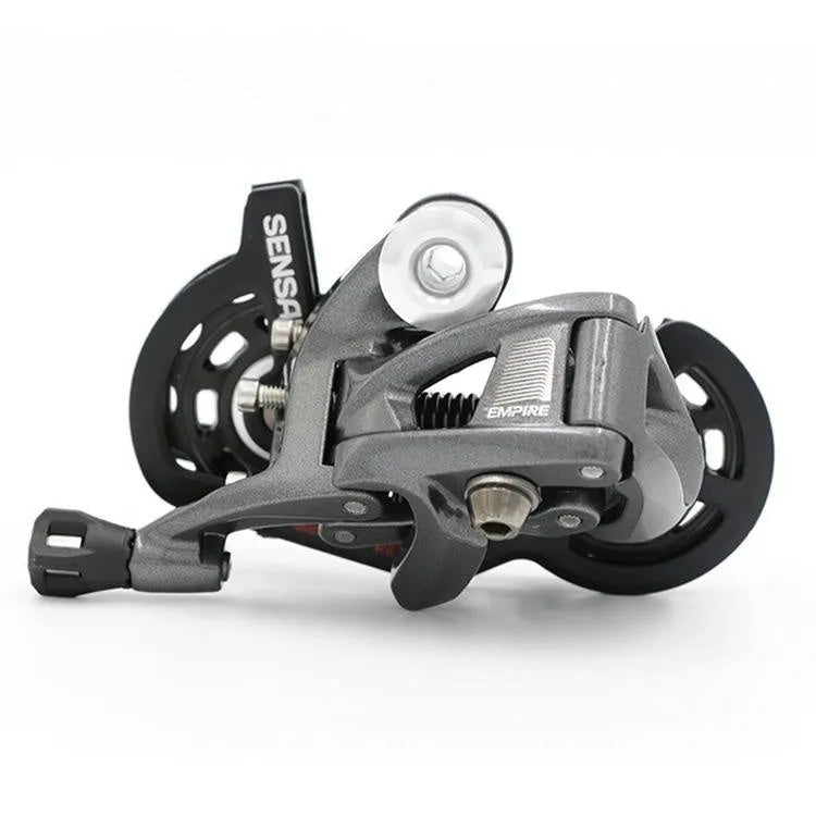 Road bike transmission kit showing aluminium alloy manual shifters, front derailleur and short leg rear derailleur for 11-speed upgrades.