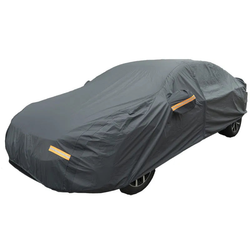 Grey PVC chemical fibre car cover for Volkswagen vehicles with rainproof and sun protection