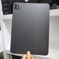 Carbon fibre protective cover for iPad Pro 11 showing embossed plaid texture