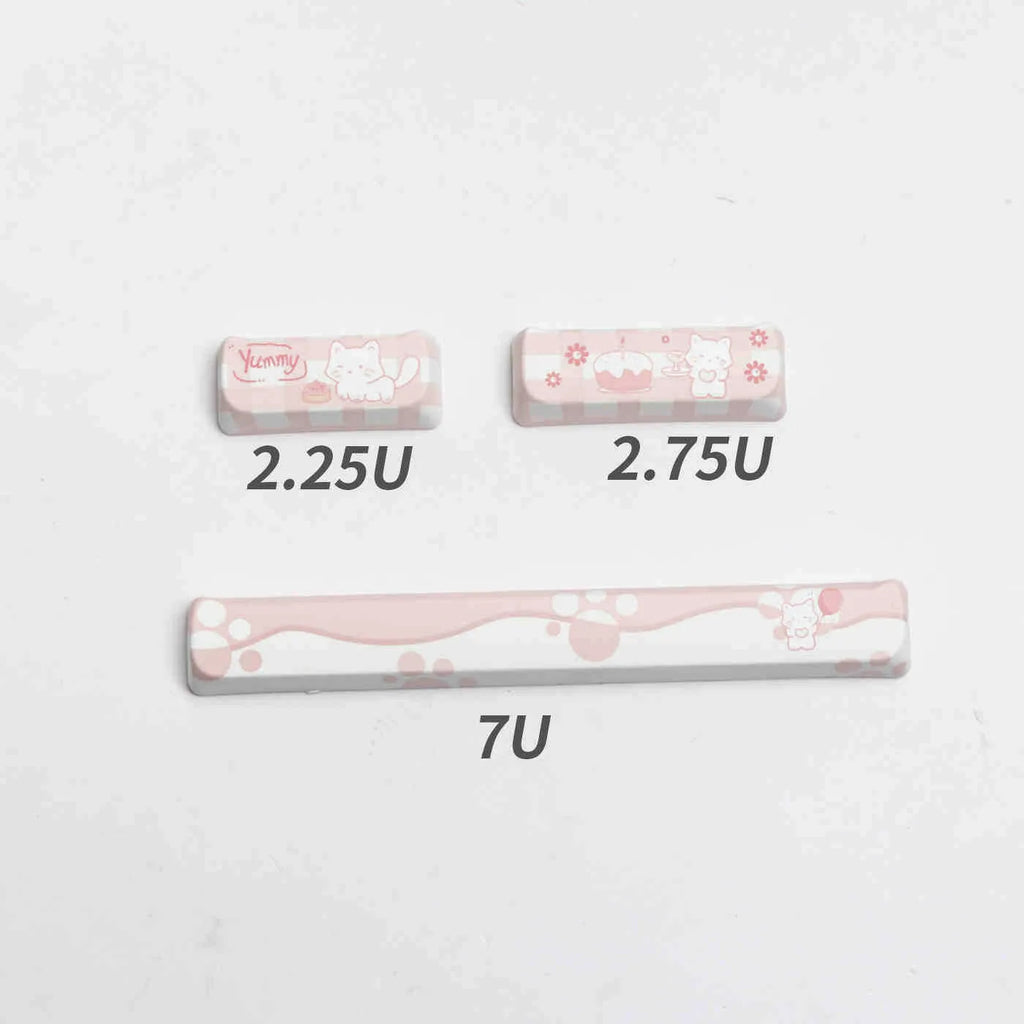 Full set of PBT key caps for mechanical keyboards showing over 98 keys with uniform 1.5mm profile height