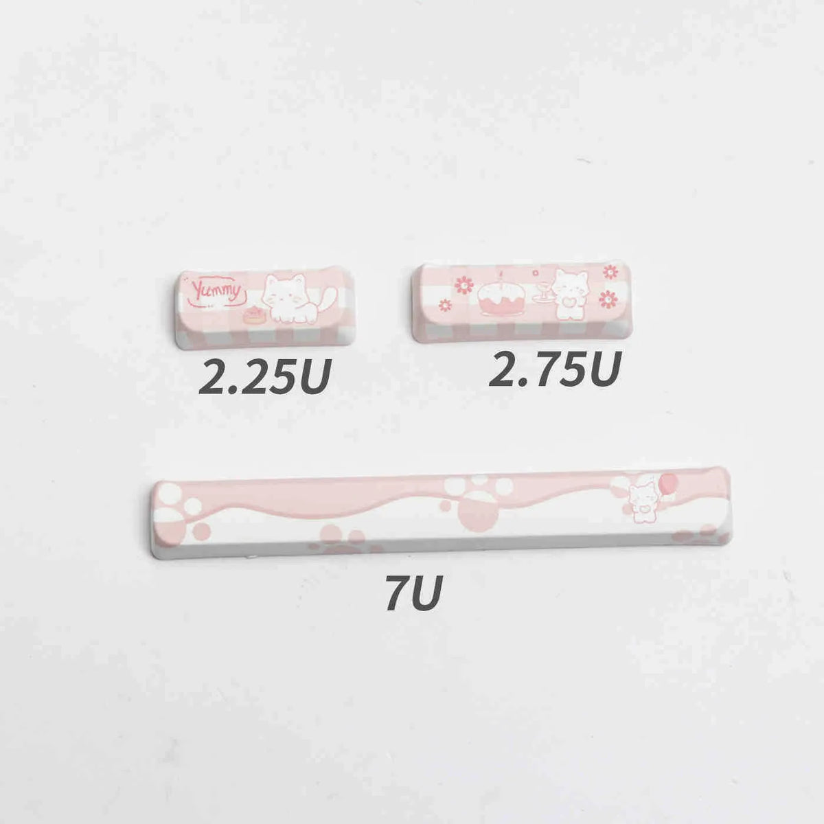 Full set of PBT key caps for mechanical keyboards showing over 98 keys with uniform 1.5mm profile height